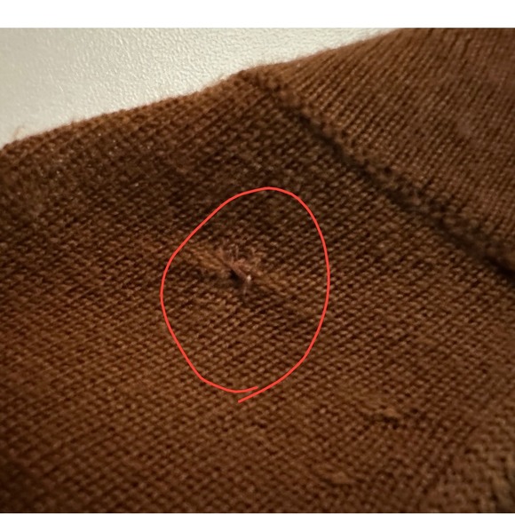 J Crew 100% Merino Wool Lightweight Cardigan Sweater Sz M Brown Button Front - Picture 8 of 9